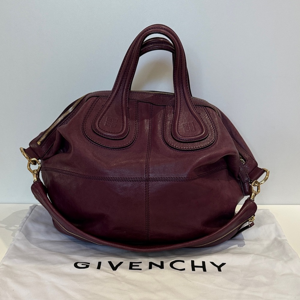 Givenchy Burgundy Leather Satchel